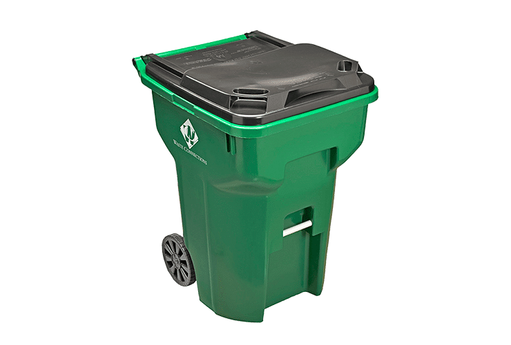 Side View of Plastic Garbage Can